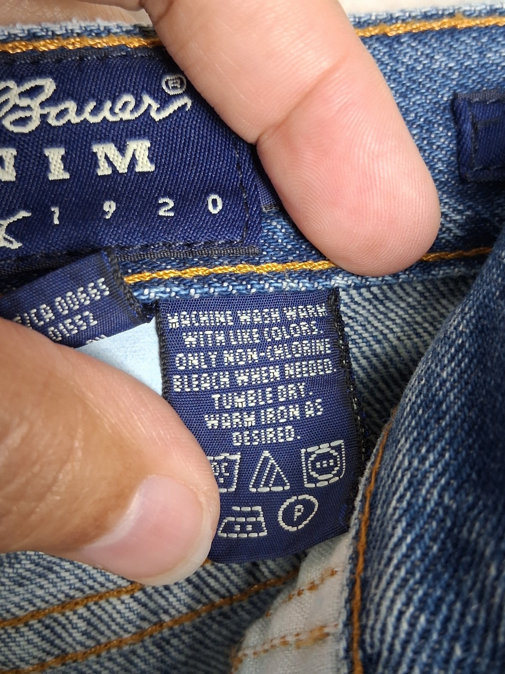 90s Vintage Eddie Bauer Womens 20 NWT Blue Denim Jeans High Rise Loose Fit Mom - Picture 7 of 16